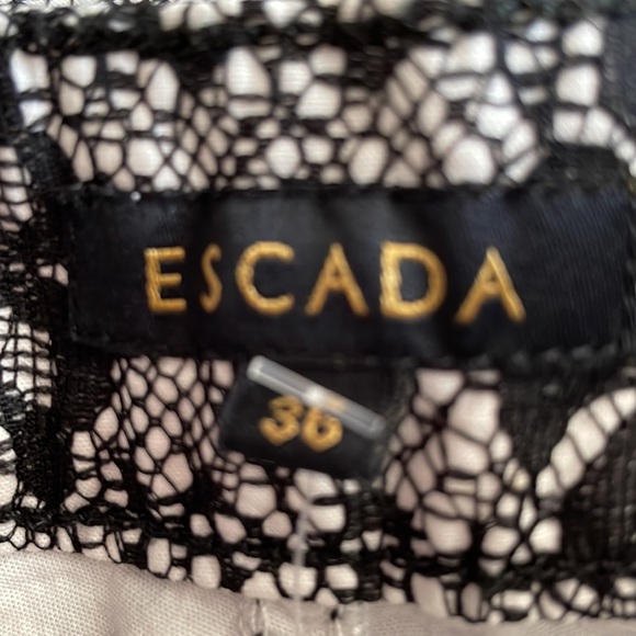 ESCADA black/white lace-look jeans size 36 EU, NWT - Picture 9 of 14